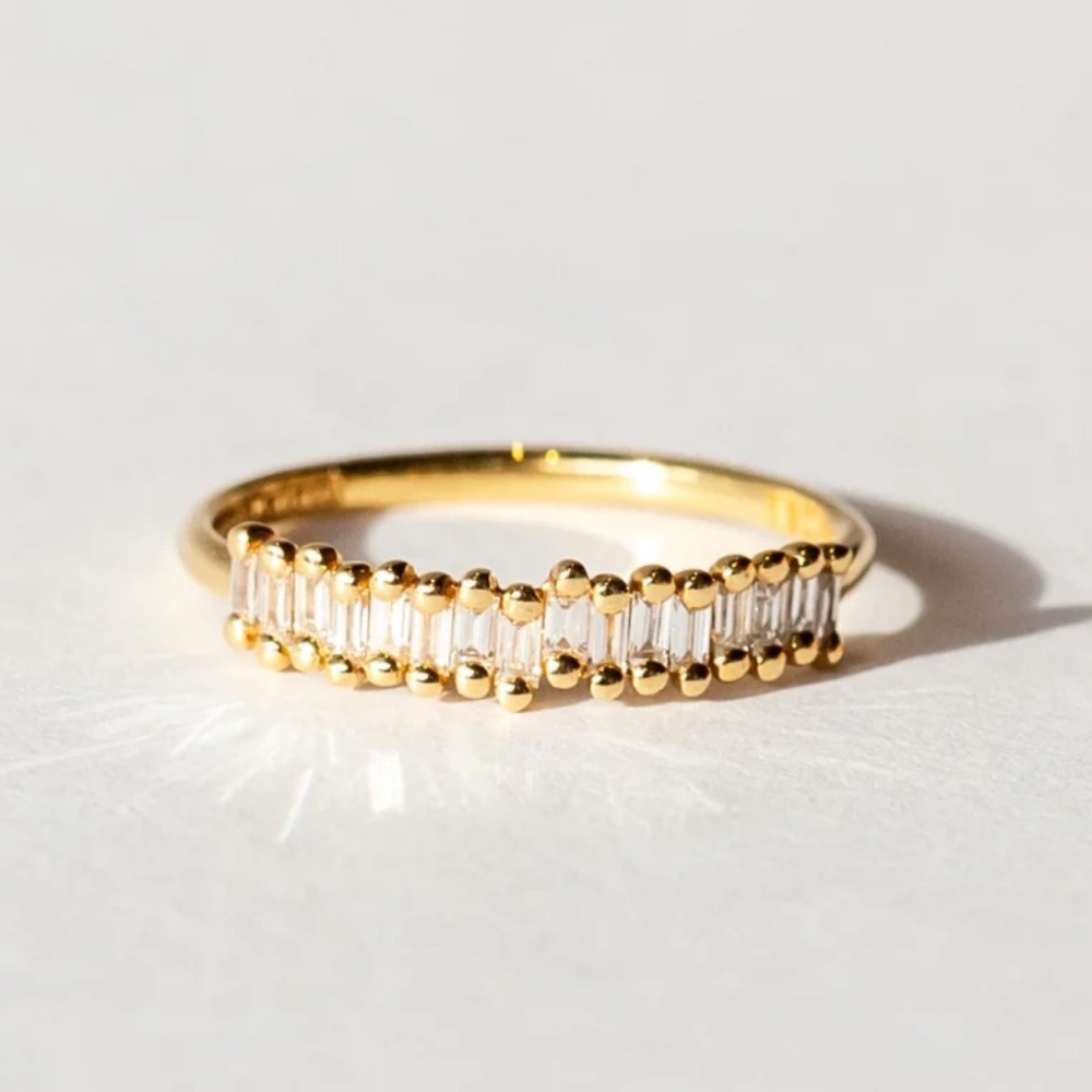 Suzanne Kalan - 18k Fireworks Gold Diamond Half Band